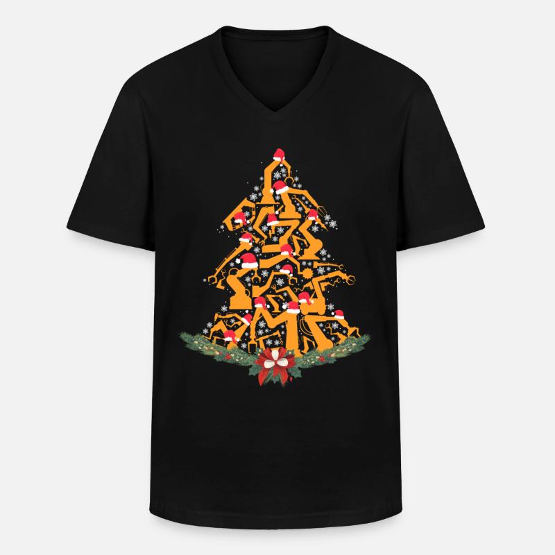 Robot Robotics Engineer Christmas - Men's V-Neck T-Shirt - black