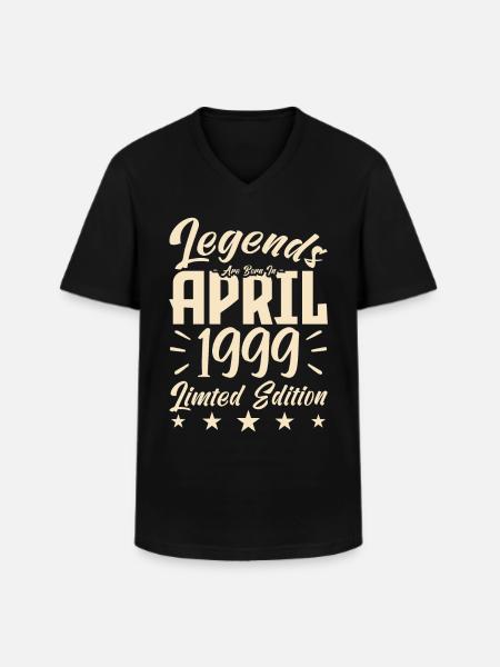 1999 births Birthday gift 1999 - Men's V-Neck T-Shirt - black