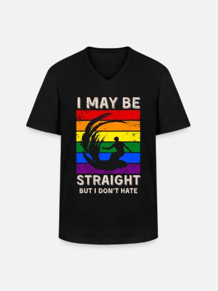Surfing LGBT Rights - Men's V-Neck T-Shirt - black