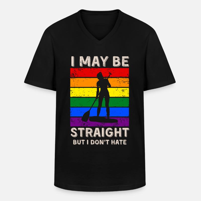 Paddleboard LGBT Rechte - Männer-T-Shirt mit V-Ausschnitt - Schwarz