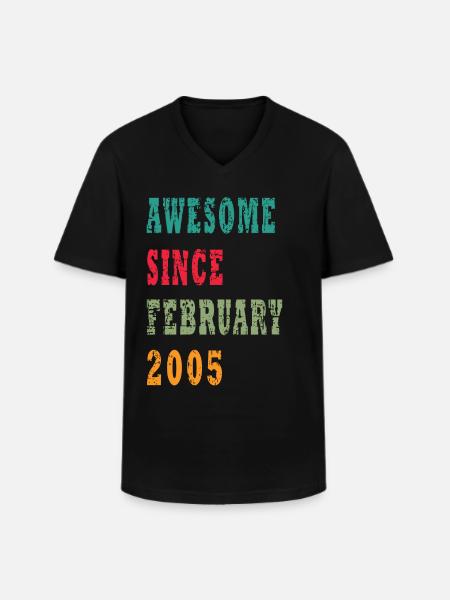 18 Jahre alt, Geburtsspruch - Männer-T-Shirt mit V-Ausschnitt - Schwarz