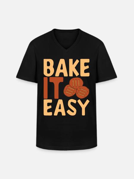 Bäcker Bäckerei Backen - Männer-T-Shirt mit V-Ausschnitt - Schwarz
