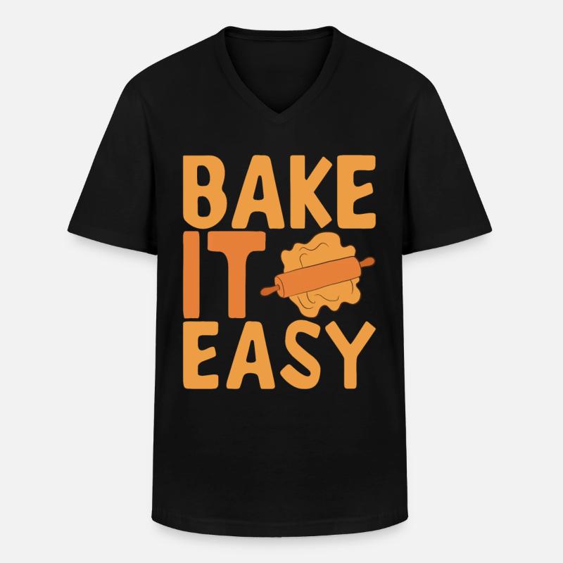Bäcker Bäckerei Backen - Männer-T-Shirt mit V-Ausschnitt - Schwarz