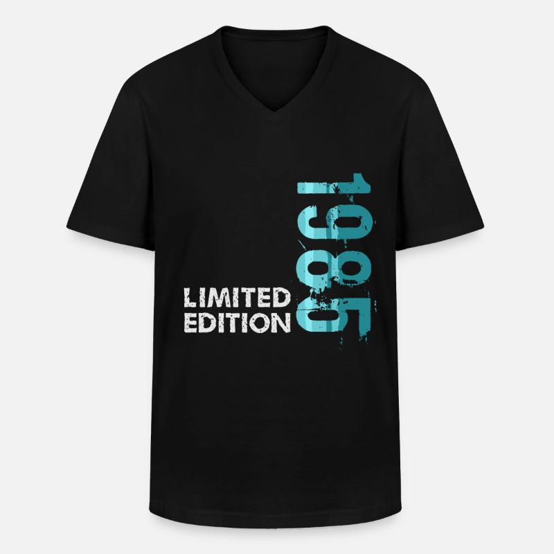 1985 Limited Edition - Männer-T-Shirt mit V-Ausschnitt - Schwarz