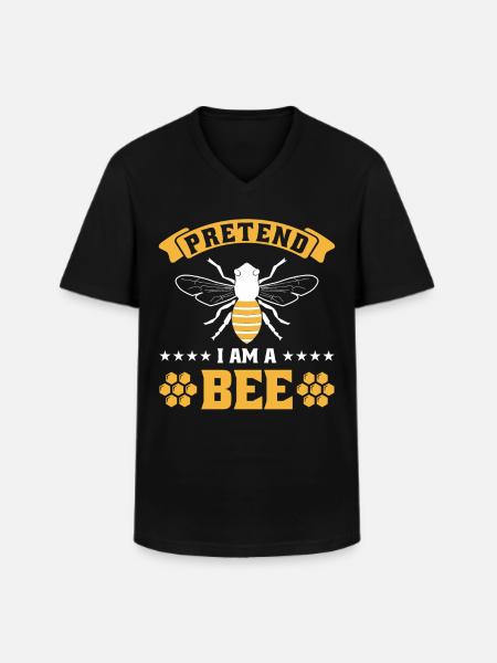 Pretend i am a Bee - Men's V-Neck T-Shirt - black