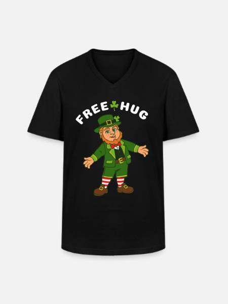 Free Hug - Men's V-Neck T-Shirt - black