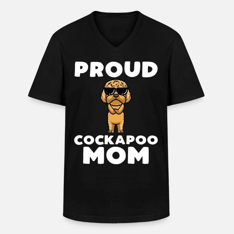 Cockapoo Hund - Männer-T-Shirt mit V-Ausschnitt - Schwarz