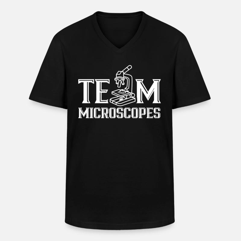 Équipe Microscopes Microscopes Microscope Dictons - T-shirt col V Homme - noir