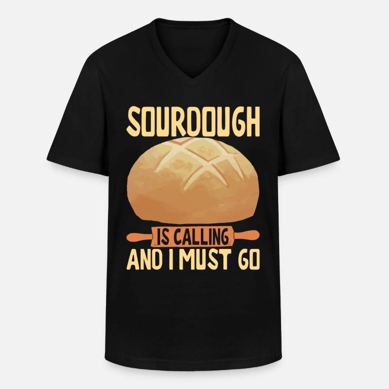 Bäcker Bäckerei Backen - Männer-T-Shirt mit V-Ausschnitt - Schwarz