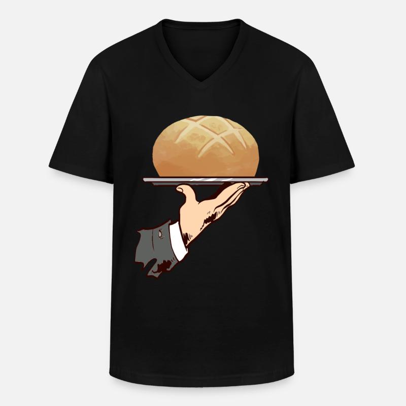Bäcker Bäckerei Backen - Männer-T-Shirt mit V-Ausschnitt - Schwarz