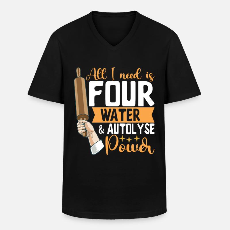 Bäcker Bäckerei Backen - Männer-T-Shirt mit V-Ausschnitt - Schwarz