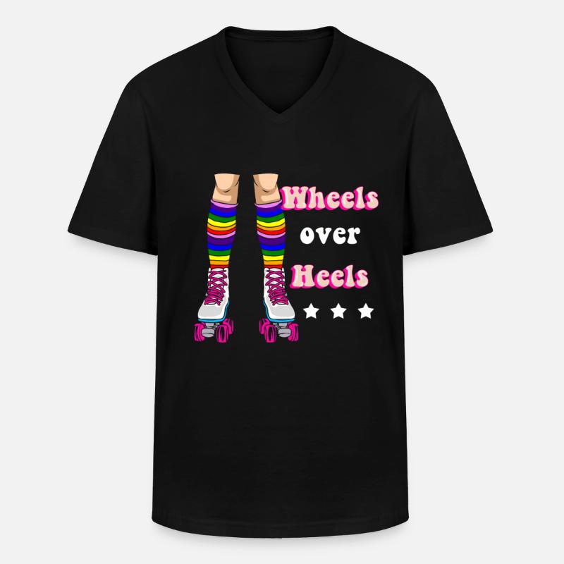 Rollerskates Inline-Skater Inline Rollschuhlaufen - Männer-T-Shirt mit V-Ausschnitt - Schwarz