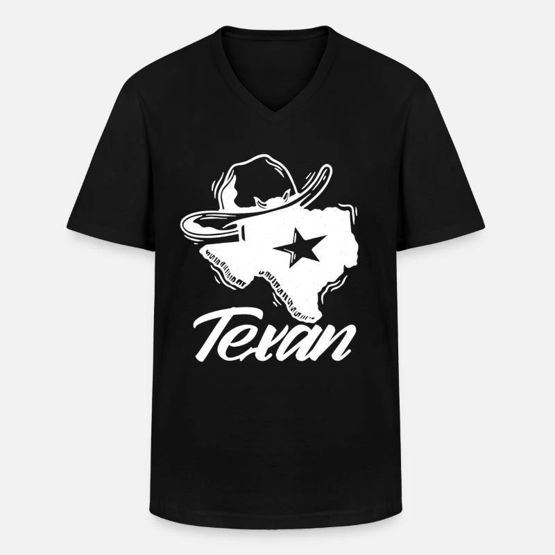 Texaner Sprüche Texanisch Texas Stolz - Männer-T-Shirt mit V-Ausschnitt - Schwarz