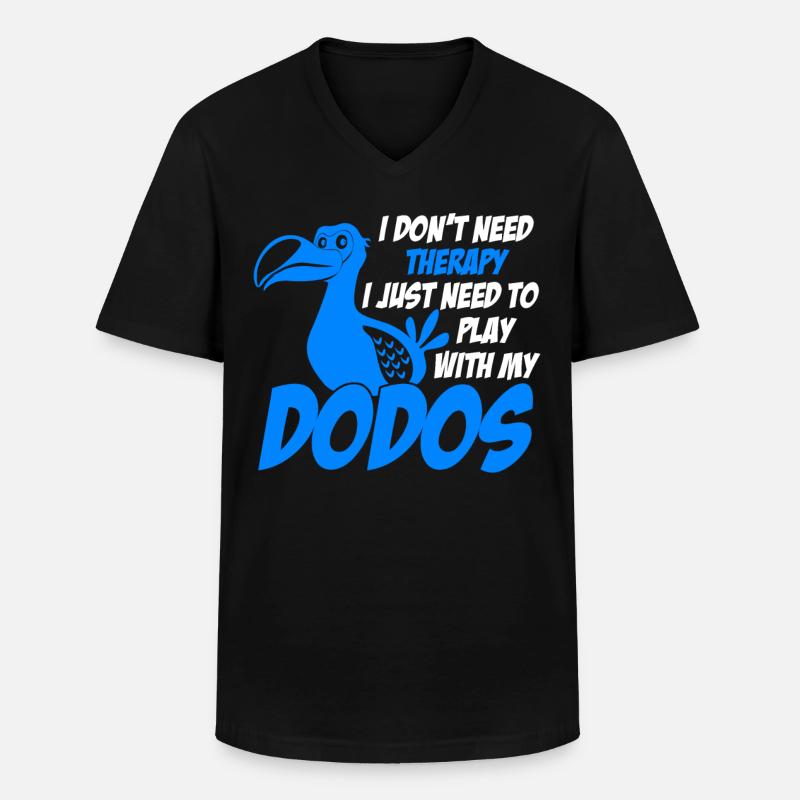 Dodo Dodos - Männer-T-Shirt mit V-Ausschnitt - Schwarz