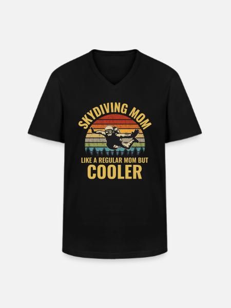 Skydiving Parachute Skydive Skydiver Mom - Men's V-Neck T-Shirt - black