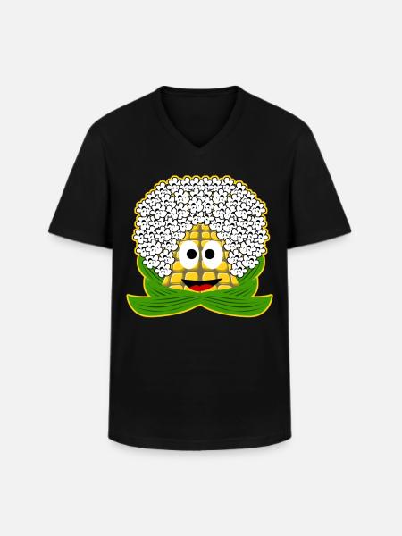 Maïs soufflé - T-shirt col V Homme - noir