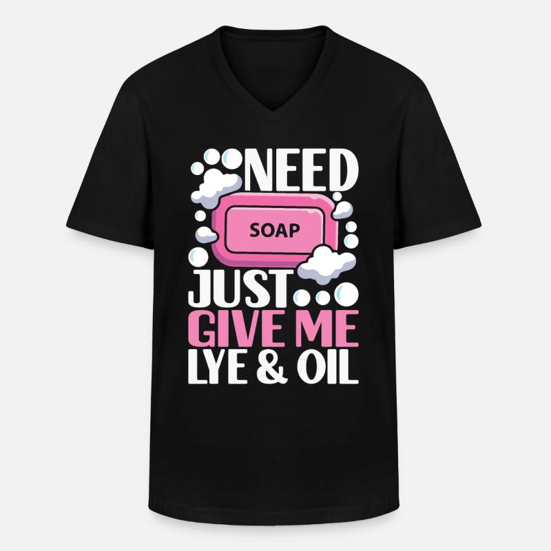 Soap maker soap making - Men's V-Neck T-Shirt - black