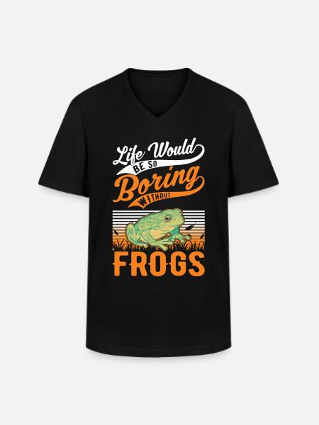 Frog Gift Tree Frog - Men's V-Neck T-Shirt - black