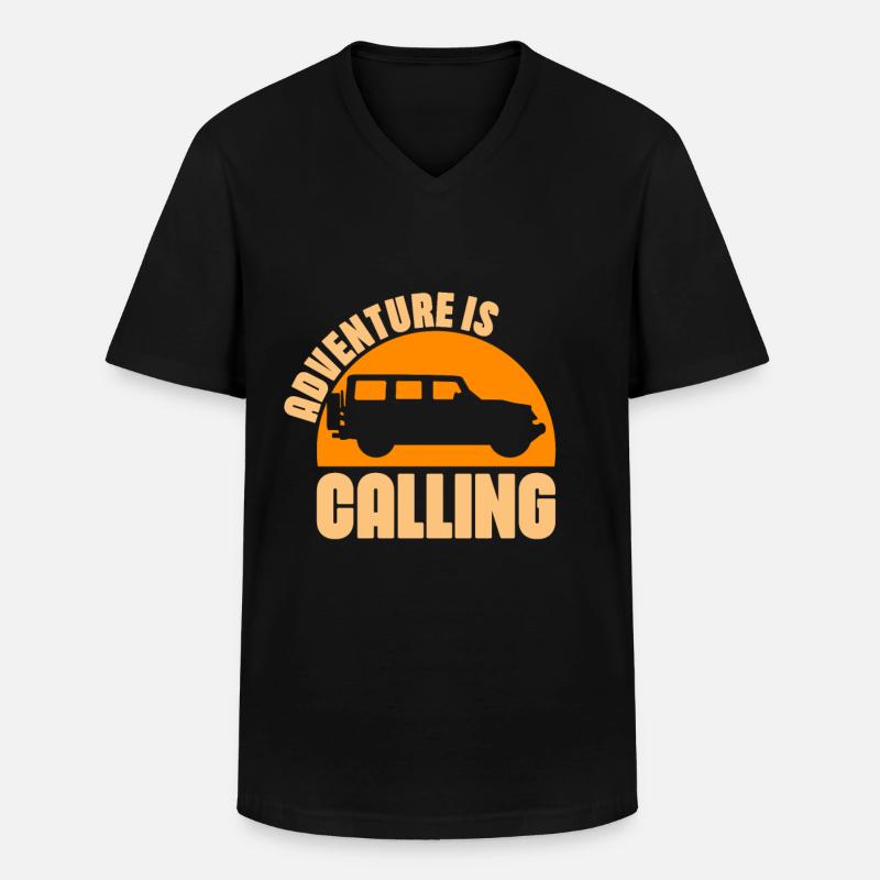 Off-road off-road vehicle - Men's V-Neck T-Shirt - black