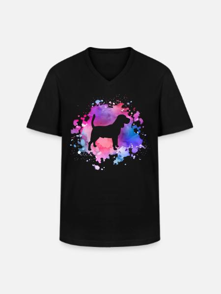 Beagle dog lover - Men's V-Neck T-Shirt - black