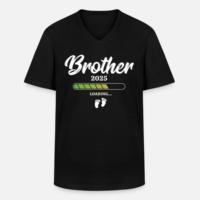 Brother Loading 2025 - Men's V-Neck T-Shirt - black