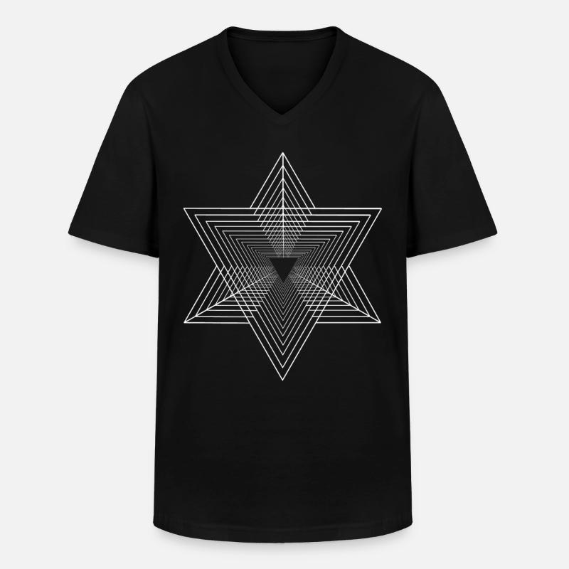Triangles - graphics - graphic design - Men's V-Neck T-Shirt - black