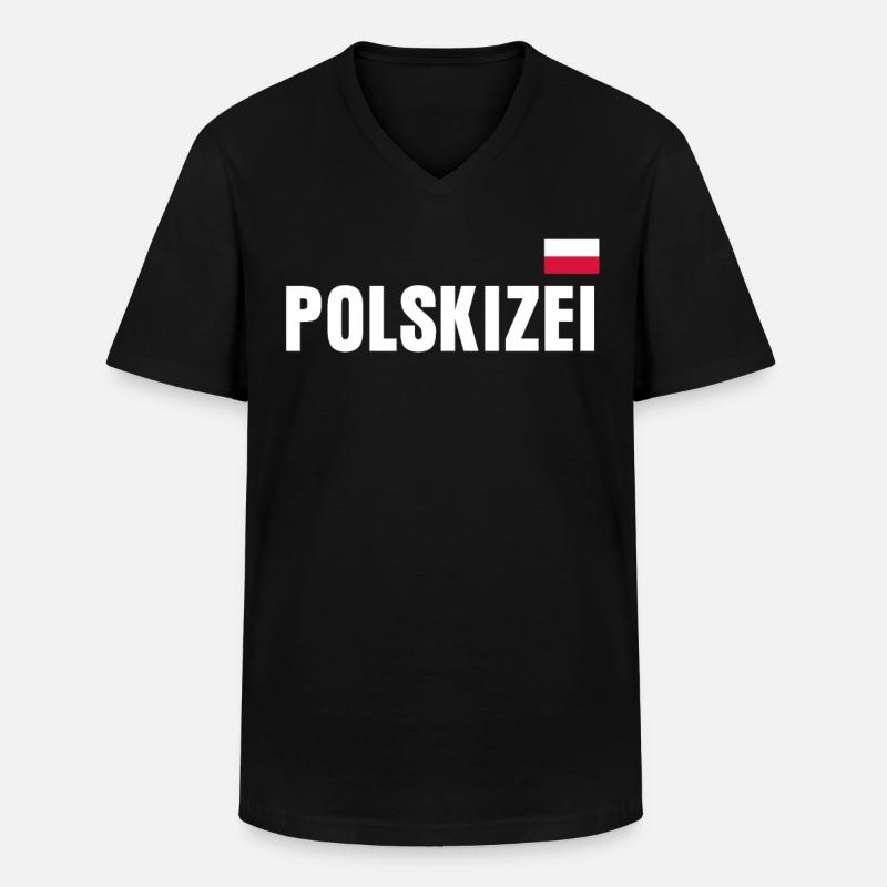 Polen Spruch Witz Polnisch - Männer-T-Shirt mit V-Ausschnitt - Schwarz