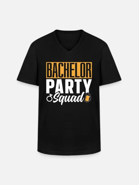 Junggesellenabschied Squad Braut Junggeselle - Männer-T-Shirt mit V-Ausschnitt - Schwarz