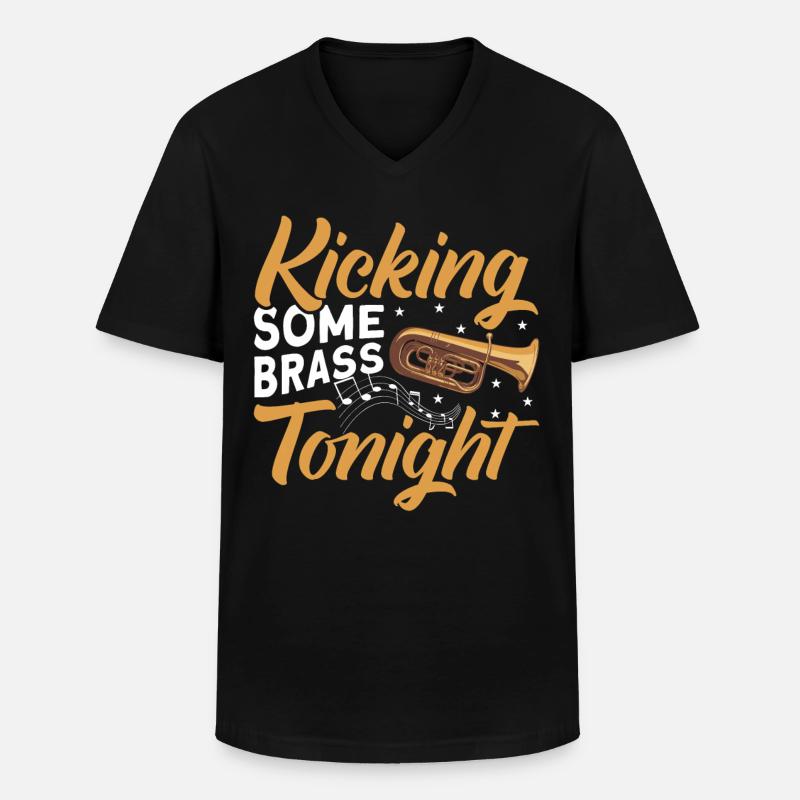 Euphonium Euphoniumspieler Blechbläser Euphonist - Männer-T-Shirt mit V-Ausschnitt - Schwarz