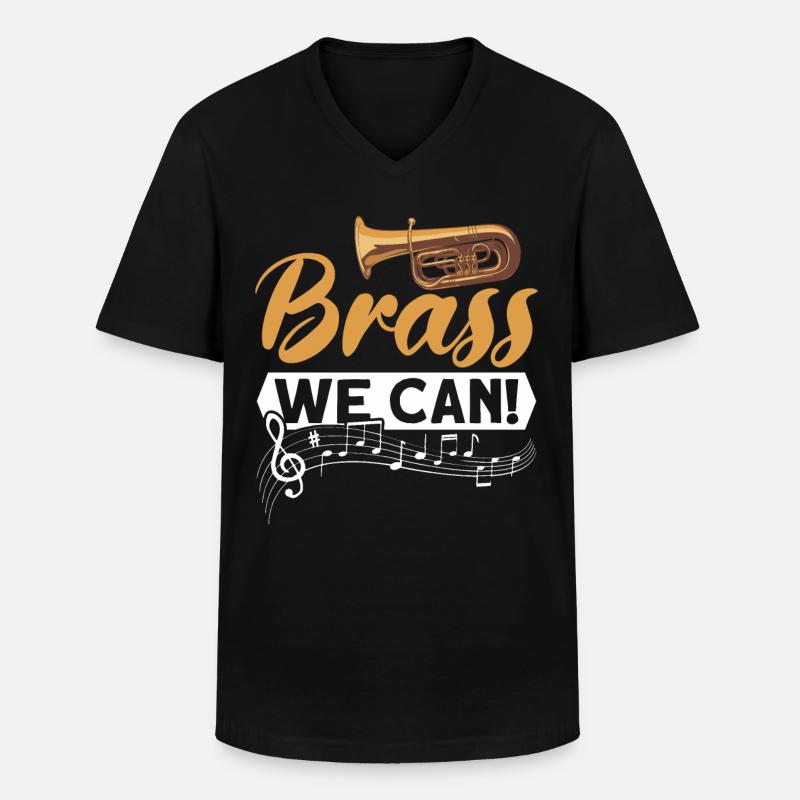 Euphonium Euphoniumspieler Blechbläser Euphonist - Männer-T-Shirt mit V-Ausschnitt - Schwarz