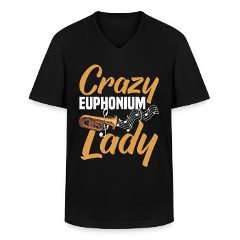 Euphonium Euphonium Player Brass Euphonist - Men's V-Neck T-Shirt - black - Front - AI Model Male 178 dark (178cm)