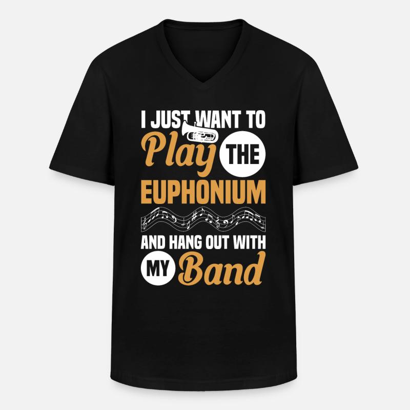 Euphonium Euphoniumspieler Blechbläser Euphonist - Männer-T-Shirt mit V-Ausschnitt - Schwarz
