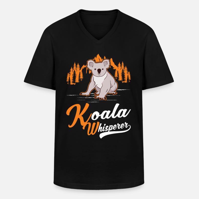 Koala Flüsterer Koalabär - Männer-T-Shirt mit V-Ausschnitt - Schwarz