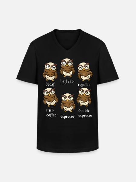 Bird Watching Caffeine Drinkers - Men's V-Neck T-Shirt - black