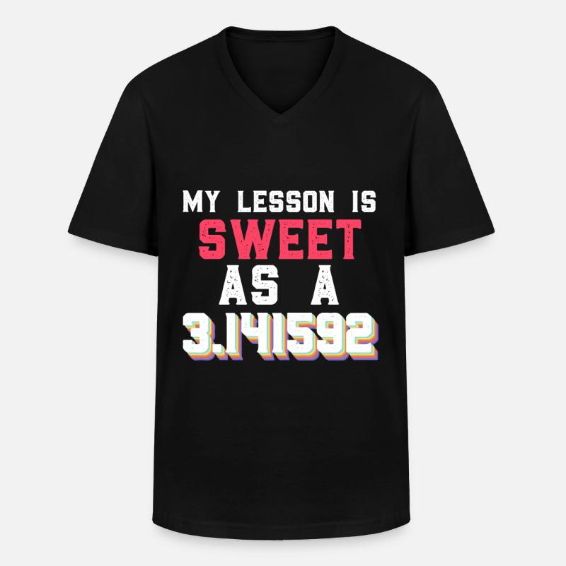 Mathematik Zahl Pi Spruch completely irrational - Männer-T-Shirt mit V-Ausschnitt - Schwarz