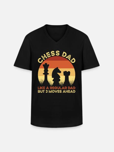 Chess Dad Chess Player - Men's V-Neck T-Shirt - black