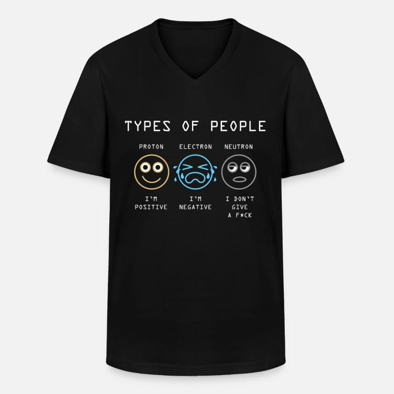 Elektron Neutron Physiker - Männer-T-Shirt mit V-Ausschnitt - Schwarz