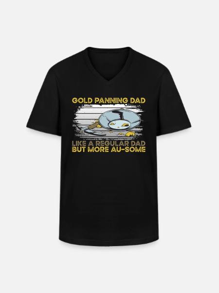 Gold Panning Dad - Men's V-Neck T-Shirt - black