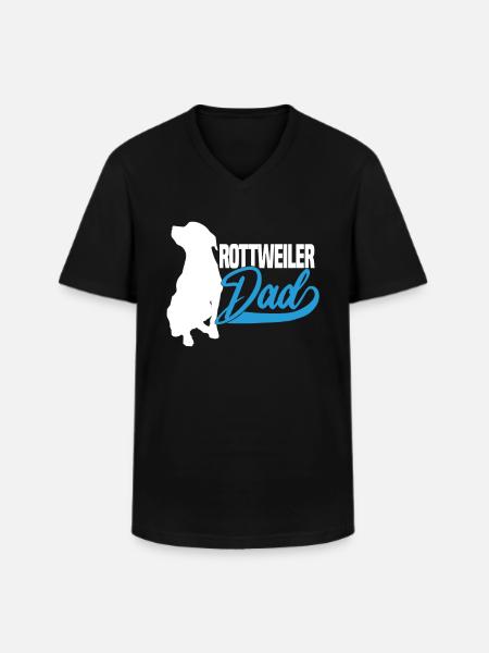 Rottweiler Dad - Men's V-Neck T-Shirt - black