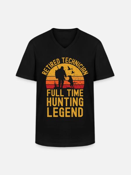 Jagdlegende im Ruhestand - Männer-T-Shirt mit V-Ausschnitt - Schwarz