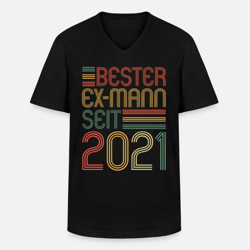 Weltbester Ex-Mann seit 2021 Scheidungs - Männer-T-Shirt mit V-Ausschnitt - Schwarz