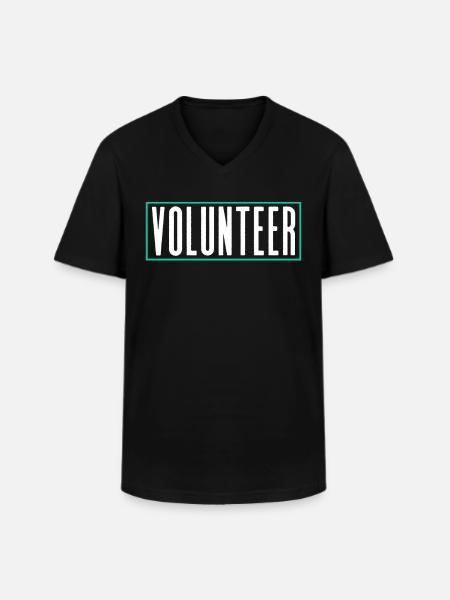 Voluntary Volunteering Voluntary - Men's V-Neck T-Shirt - black