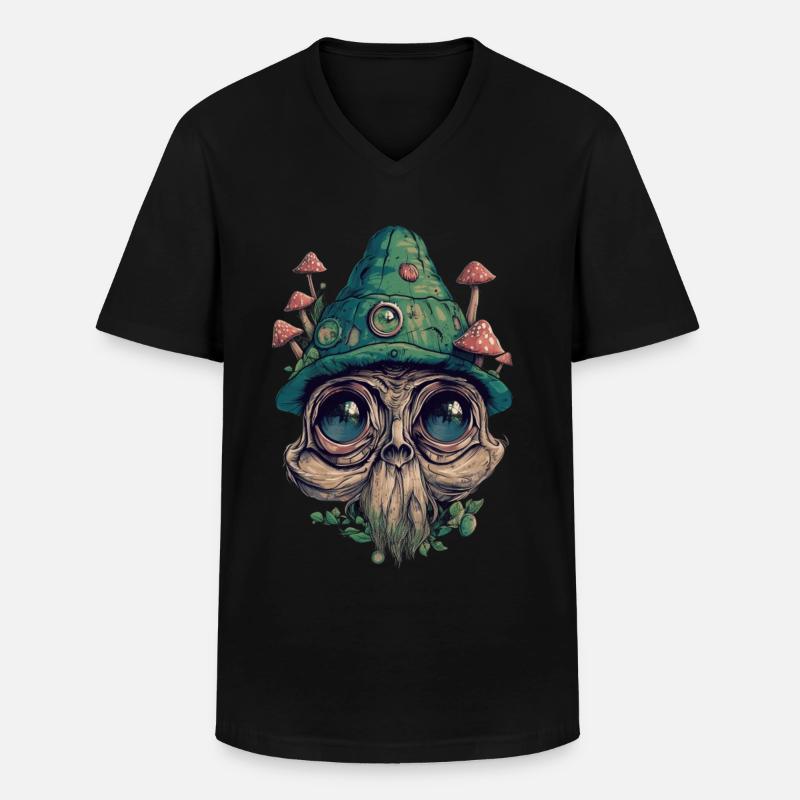 Trippy Goblin - Männer-T-Shirt mit V-Ausschnitt - Schwarz