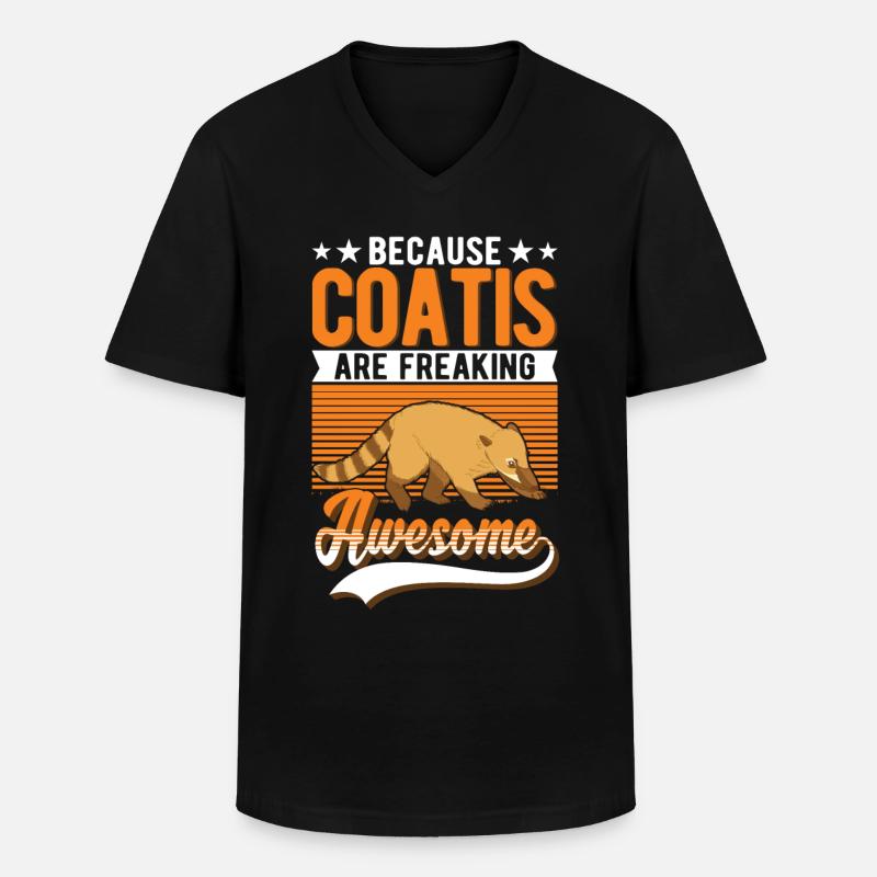 Coati Gift Proboscis Coati - Men's V-Neck T-Shirt - black