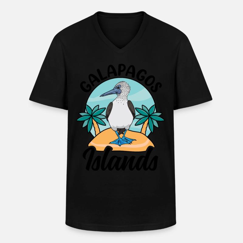 Galapagos Islands - Männer-T-Shirt mit V-Ausschnitt - Schwarz