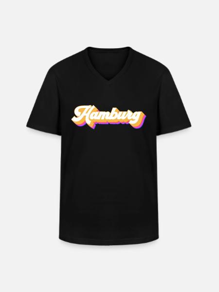 Hamburgerin Hamburger Hamburg - Men's V-Neck T-Shirt - black
