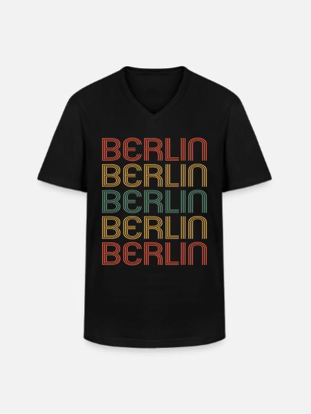 Berlin Berlinerin Berlin City Berlin - Men's V-Neck T-Shirt - black