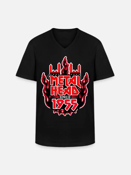 METALHEAD since 1955 - Men's V-Neck T-Shirt - black