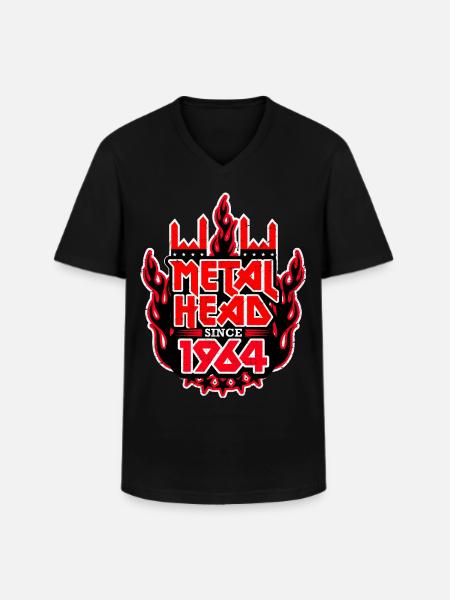 METALHEAD since 1964 - Men's V-Neck T-Shirt - black