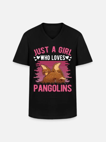 Pangolin Fille Pangolin - T-shirt col V Homme - noir